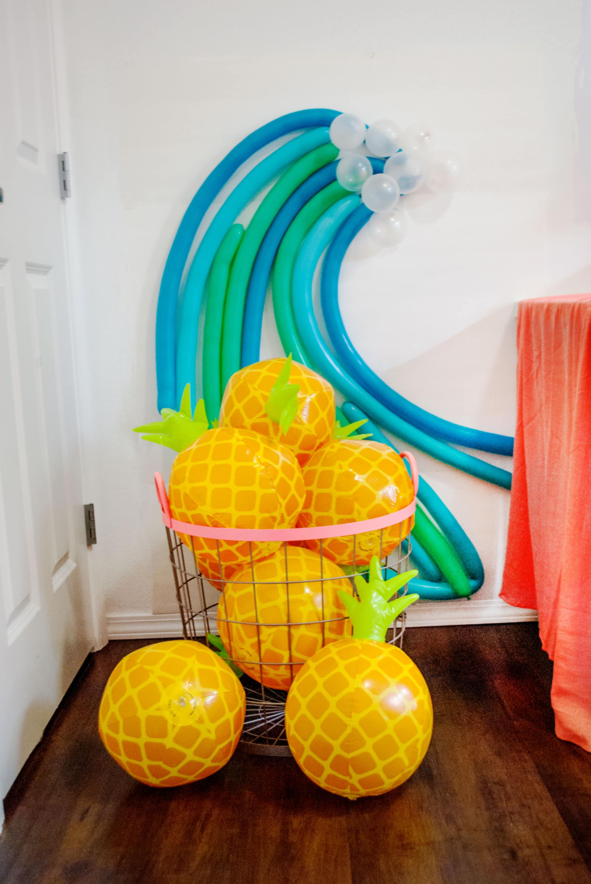 Balloon Wave Installation Balloon Wave Installation and Pineapple Beachballs